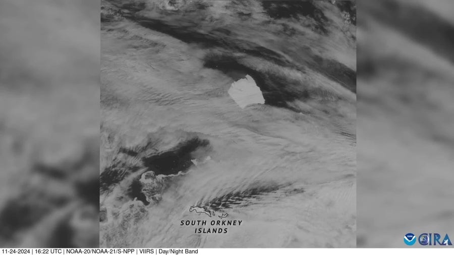 Watch: Satellite imagery shows world's largest iceberg breaking free after months of spinning in Antarctic