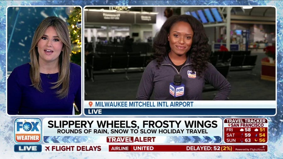 Winter weather causing travel trouble at Midwest airports