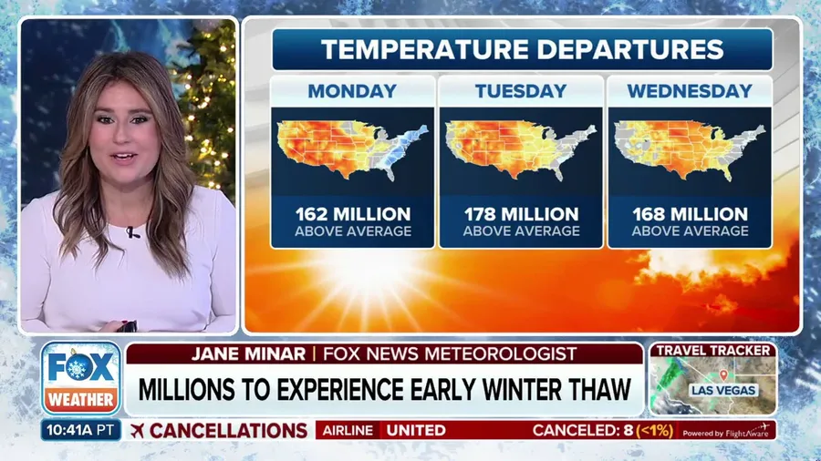 Christmas week warmup ahead for millions after frigid weekend in Northeast