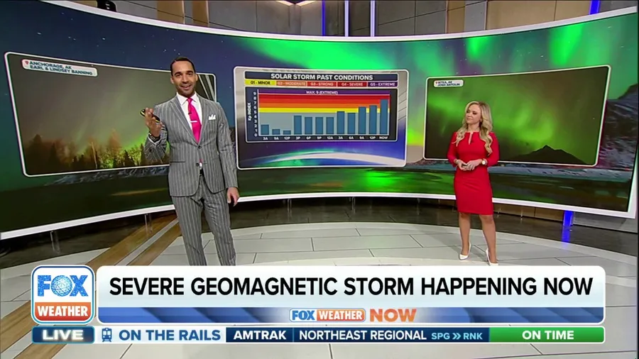 'Severe' geomagnetic storm underway to ring in 2025 with Northern Lights displays possible across US