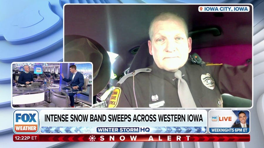 Trooper Bob Conrad speaks with Fox Weather about winter travel conditions across Iowa