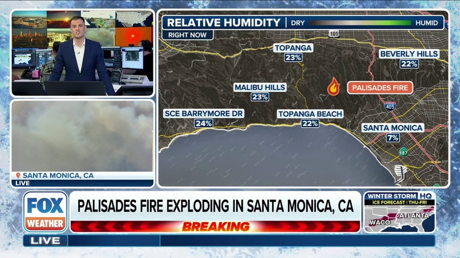 Palisades Fire rapidly spreading during Santa Ana wind event in Los Angeles