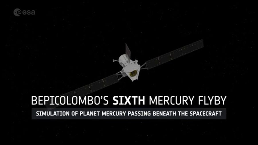 BepiColombo spacecraft flies past Mercury