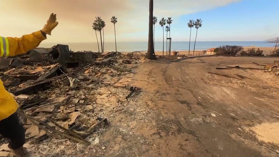 Oceanside homes reduced to ruin by Palisade Fire