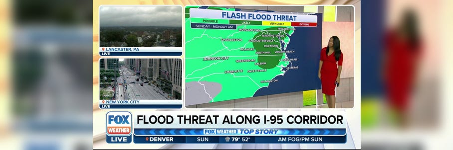 Flash flooding threatens Northeast