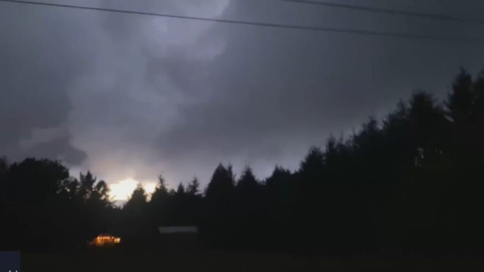 A possible tornado touched down in southern Washington Monday evening. (Video courtesy: Tyler Mode via Storyful)