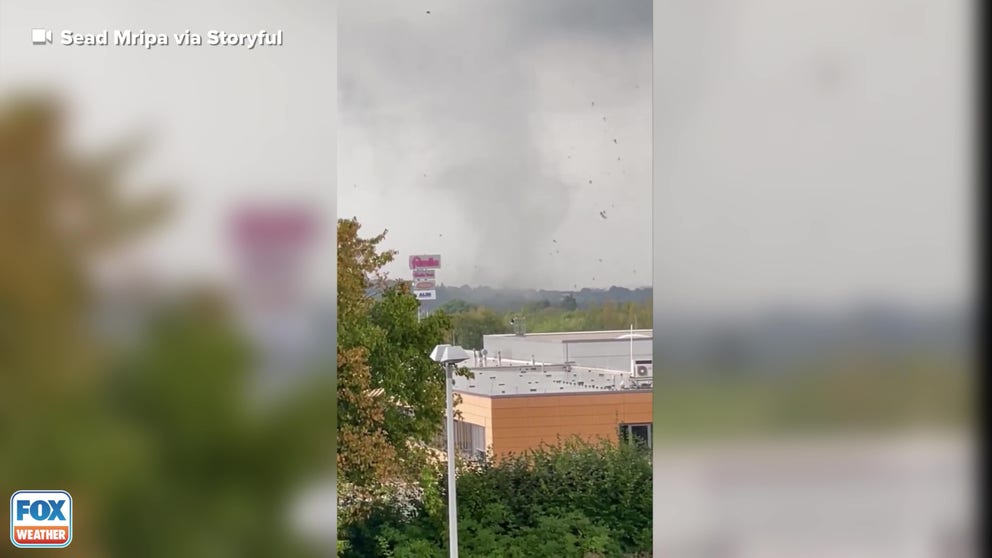 A tornado touched down in Kiel, Germany (Video courtesy: Sead Mripa via Storyful)