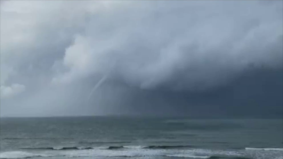 A waterspout was spotted off the coast of Daytona Beach Shores, Florida, on October 8, the National Weather Service said. Issuing a special marine warning, the National Weather Service said a waterspout had been 