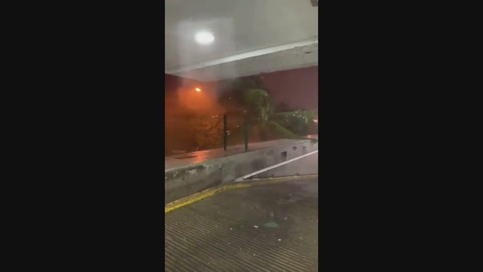 A doctor captured footage of strong winds, rain and lightning lashing a hospital in Mazatlan, Mexico, as Tropical Storm Pamela hit the Pacific coast. Footage by Daniel Flores shows the extreme weather outside IMSS hospital in the Sembradores de la Amistad neighborhood.