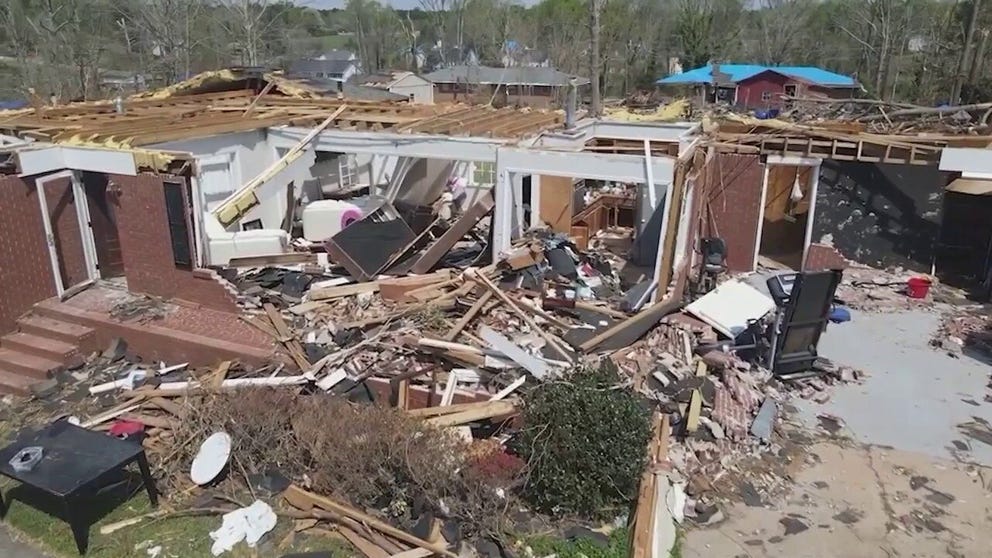 A donation of six movie trailers are being used to house victims of a spring tornado that swept through Newtown, Georgia.