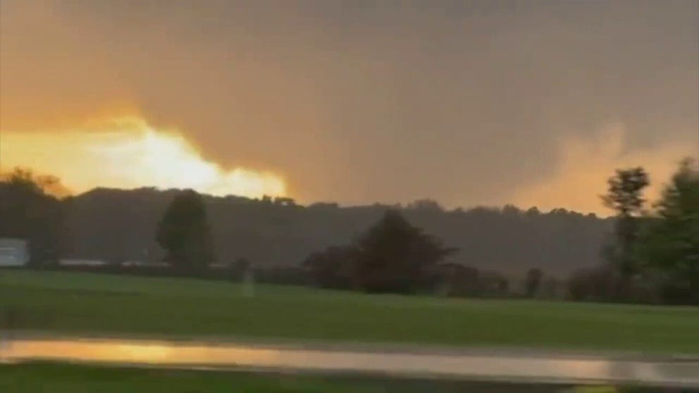 The National Weather Service issued 11 tornado warnings in northeast Ohio on Oct. 21, which is a record since 2005. Footage shared by Michael Connolly Thomas from near Jefferson, Ohio shows tornado-like clouds.