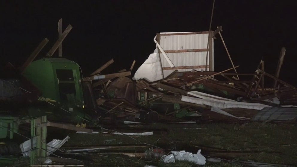 Tornadic storms developed across portions of Missouri on Sunday evening and caused damage across a stretch of counties. A farmstead and a gas company were destroyed due to the tornado that went through the Purdin community. 