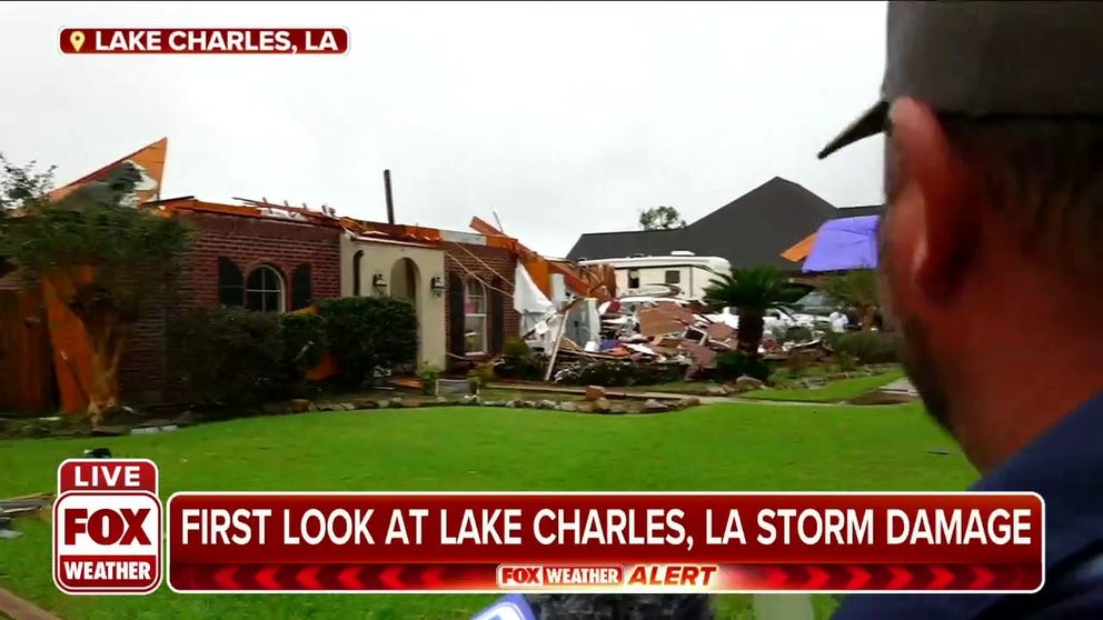 A man who survived a tornado in Lake Charles, Louisiana tells his story.
