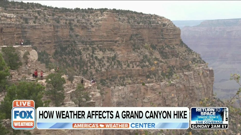 How the weather can affect a Grand Canyon hike.  
