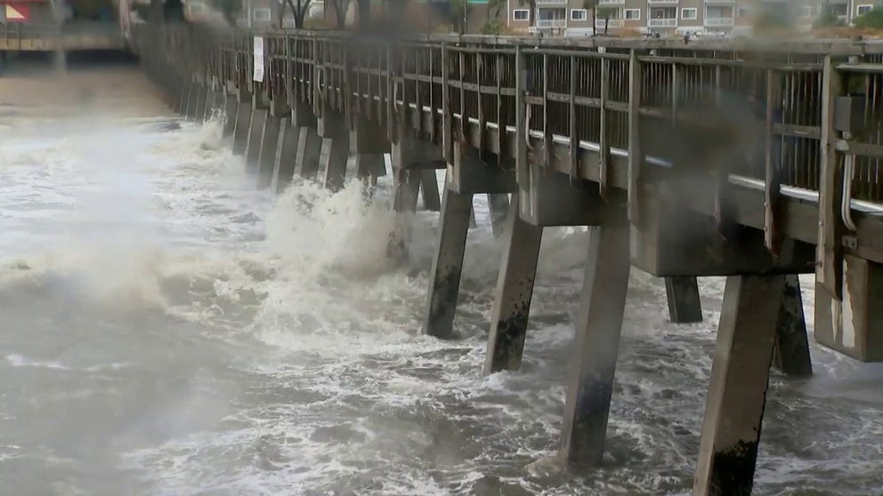 A nor'easter increased tides along the Southeast coast.