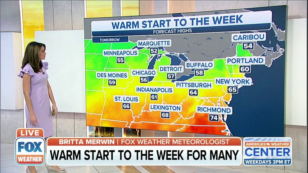 It's a warm start to the week for many in the U.S.  