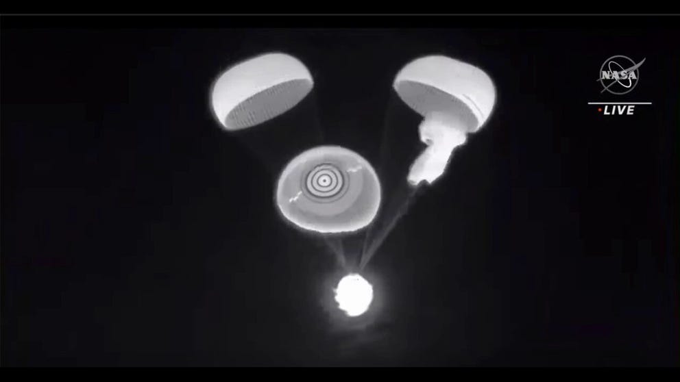 SpaceX safely landed the Crew-2 astronauts off Florida's coast with the help of a parachute system. One of those chutes took a little longer to deploy.  