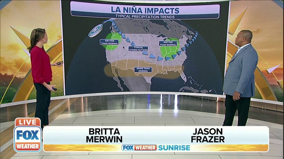 FOX Weather meteorologists Jason Frazer and Britta Merwin explain what La Niña is and its impact. 
