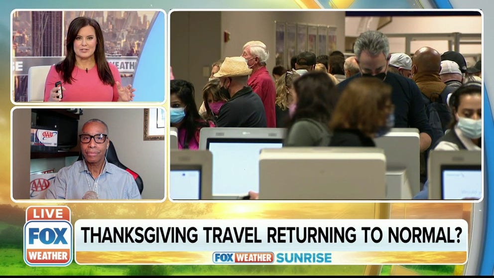 Thanksgiving is a week from Thursday and millions of Americans are preparing to hit the roads, the rails or the skies to see their loved ones. AAA predicts almost as many travelers this year as 2019 -- right before the pandemic. Robert Sinclair, a spokesman for AAA Northeast, helps break down the numbers.