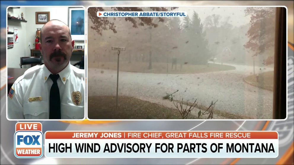 Jeremy Jones, Fire Chief for Great Falls Fire Rescue, joined FOX Weather to talk about the high wind warnings in Montana.  