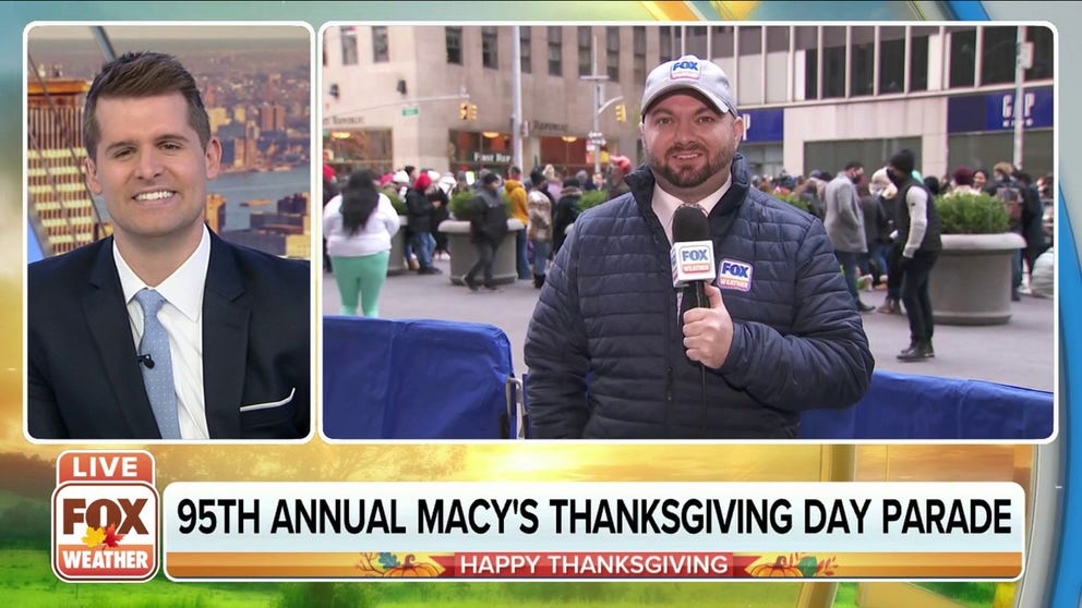 More people have started to gather in New York City for the 95th annual Macy's Thanksgiving Day Parade.