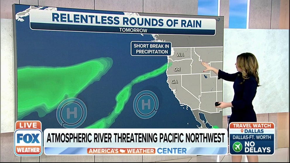 After a short break from rain Monday, flood threats return to Washington with another round of atmospheric river rains.