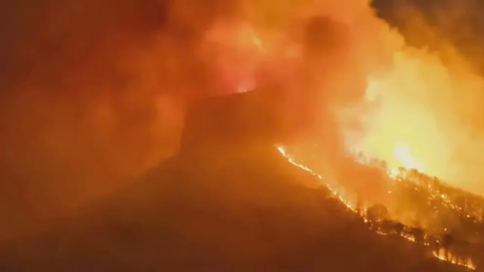 A wildfire on Pilot Mountain in North Carolina has burned about 500 acres since Saturday.