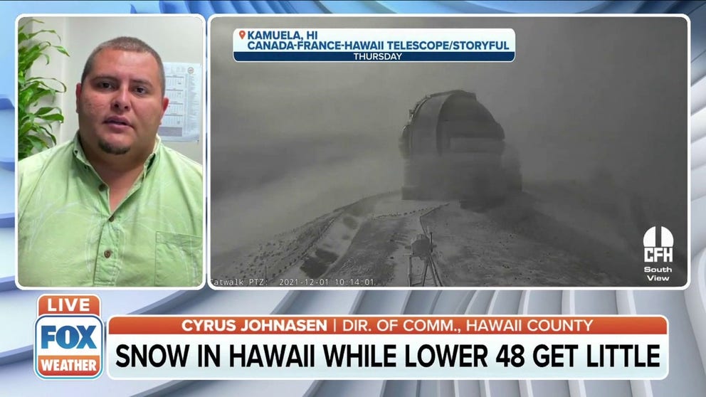 A storm brewing in the central Pacific Ocean near Hawaii is set to not only bring heavy rain and flash flooding to the islands this weekend, but heavy snows and 100-mph winds to the higher volcanic peaks on the Big Island. 