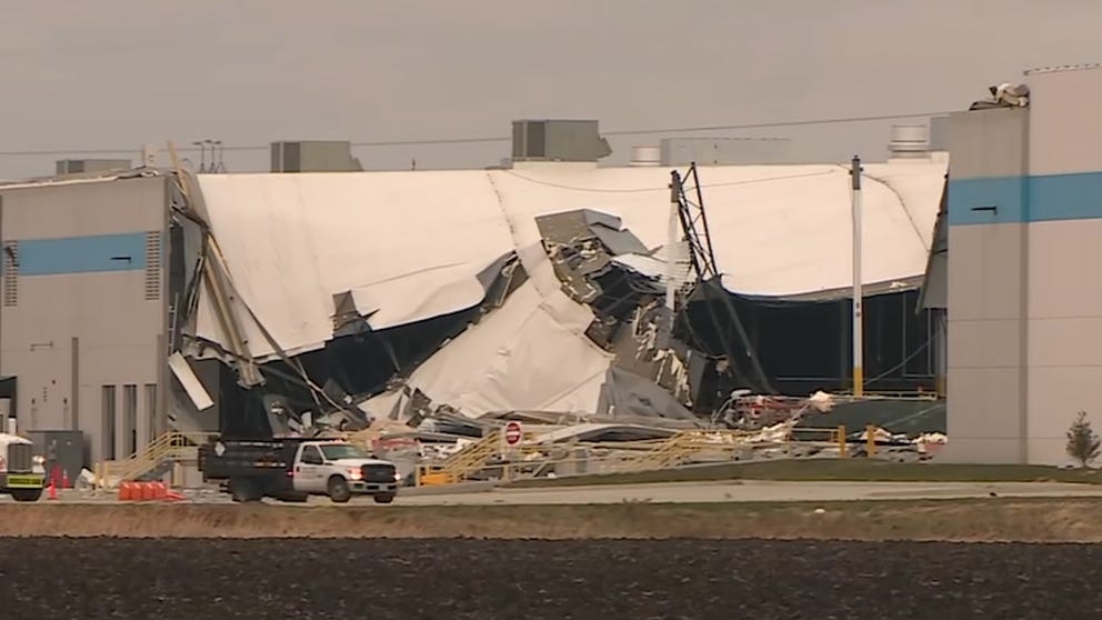 A historic tornado outbreak that struck America's heartland overnight. An Amazon warehouse in Edwardsville, IL took a direct hit leaving at least two dead.