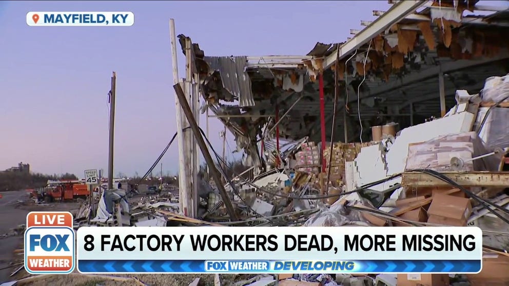 FOX Business Correspondent Grady Trimble is at a candle factory in Mayfield, KY where 8 workers were killed and more are missing. 
