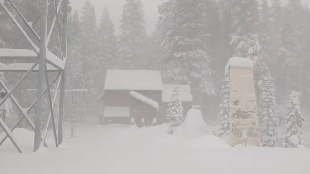 Video shows heavy snow coming down at UC Berkeley’s Central Sierra Snow Laboratory. A major storm is likely to bring 3-6 feet or more of snow for areas of the Sierra Nevada mountain range.
