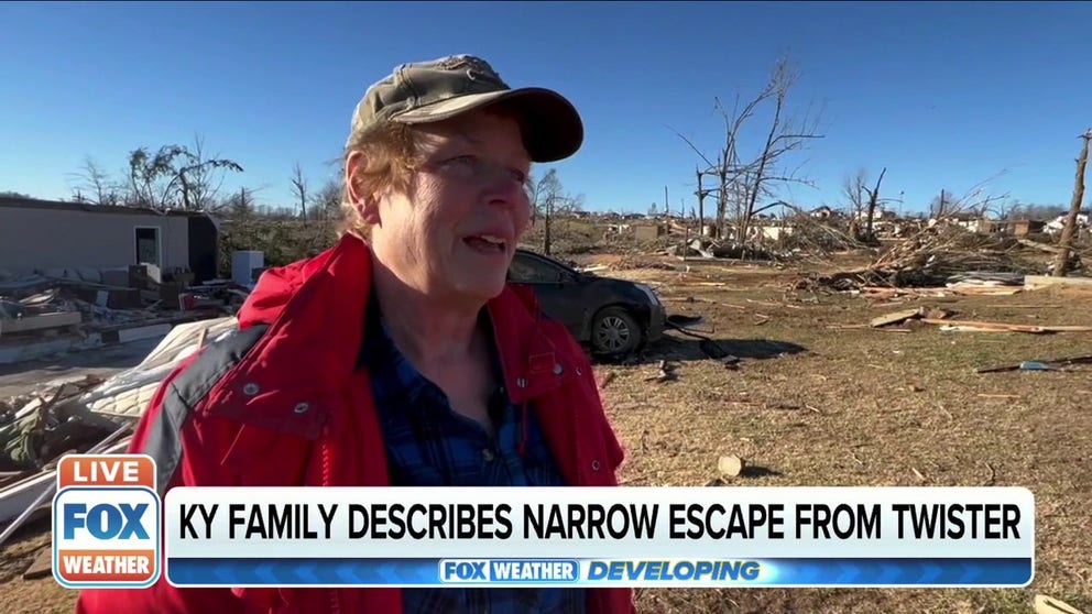 Tornado survivor Sally Hicks tells FOX Weather’s Robert Ray how she narrowly escaped a deadly twister.