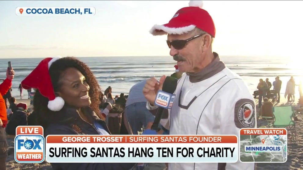 Surfing Santas is a Christmas Eve tradition for Cocoa Beach like no other. FOX Weather's Brandy Campbell talks to the original Surfing Santa, George Trosset. 