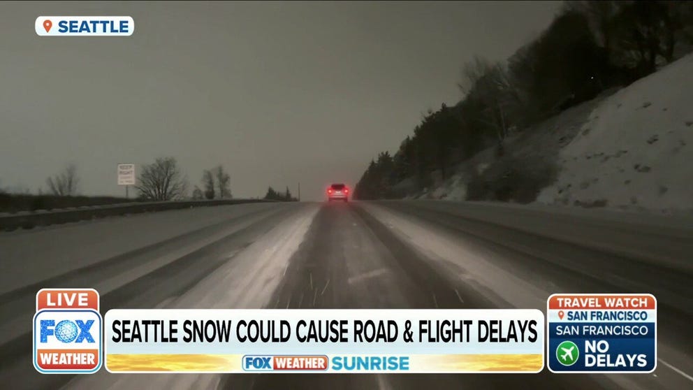 Snow in Seattle could cause some delays on the roads and in the air.