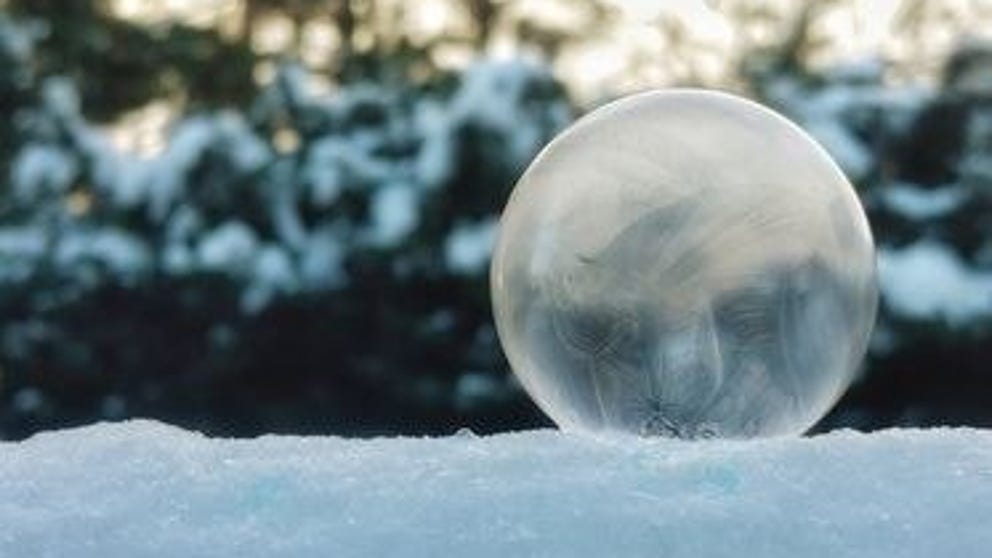 When the temperature drops well below freezing, you can let turn bubbles into frozen pieces of art! (Video: Brie Hawkins / JB Hawkins Photography)