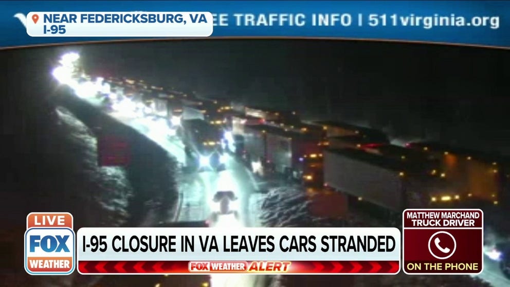 Truck driver details being stranded for 10+ hours on I-95 in Virginia. 