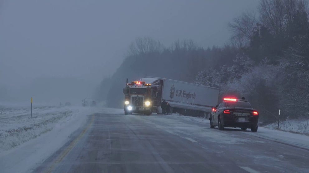 Drivers lost control and slid off roads in heavy lake effect snow Thursday in Muskegon, Luddington and Grand Rapids.