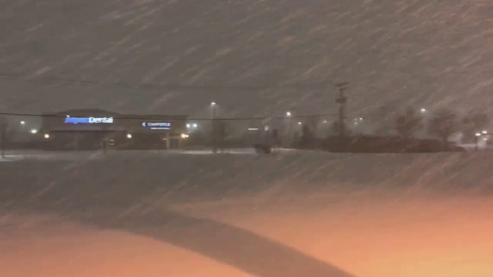 Lake effect snow dropped 14.5 inches on snow in Buffalo Thursday, a record for the day.
