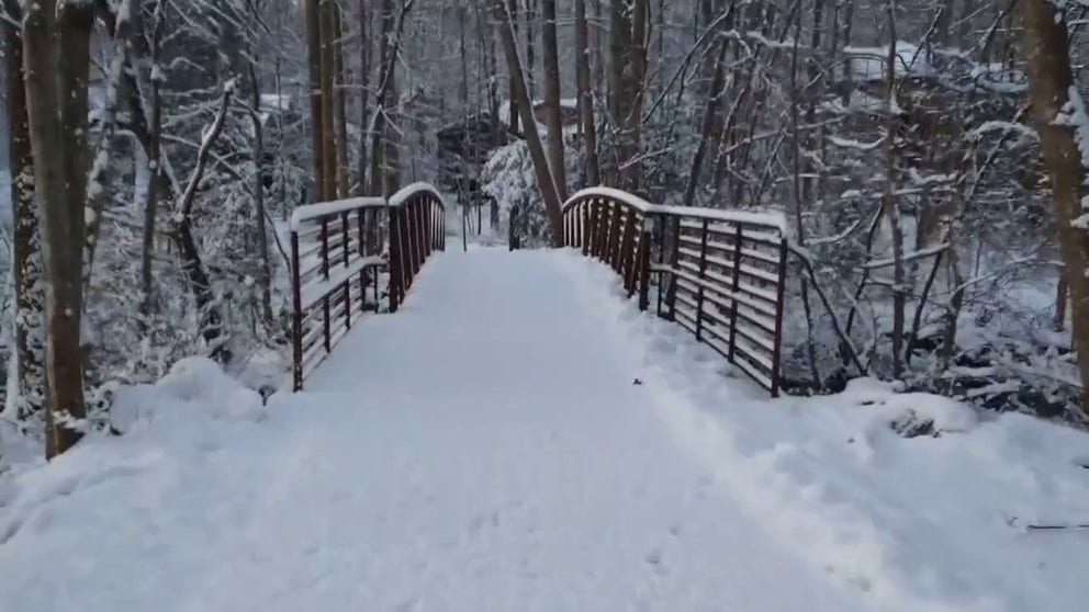 A winter storm that produced more than a half-foot of snow for areas of Kentucky and Tennessee is quickly moving through the Northeast on Friday. Laura Larson posted this video on Twitter from Reston, Virginia.  