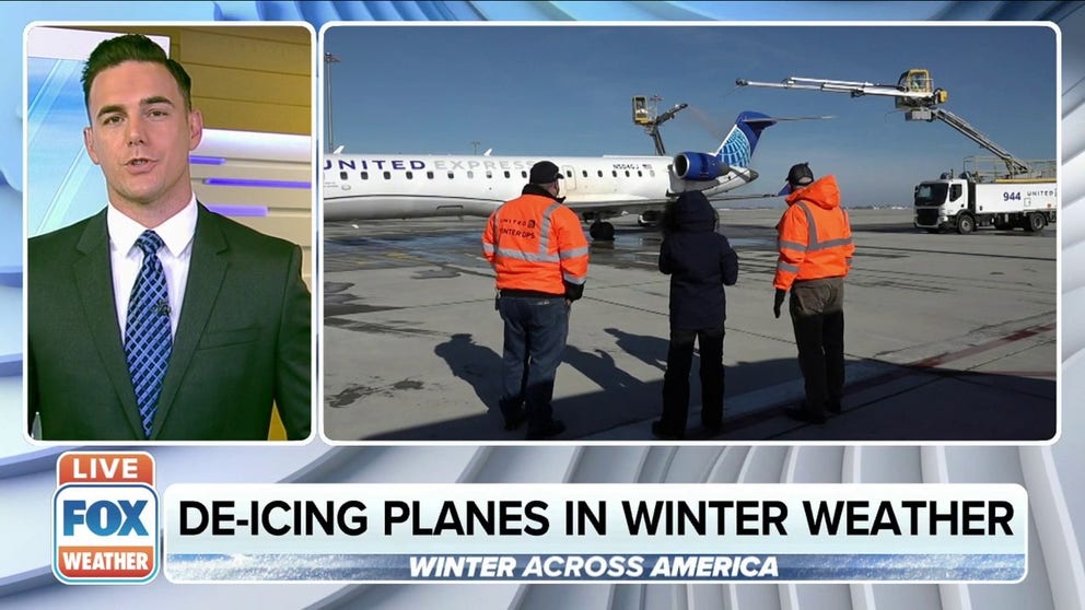 FOX Weather's Brandy Campbell takes us to the runway at Chicago's O'Hare Airport for a closer look at de-icing.