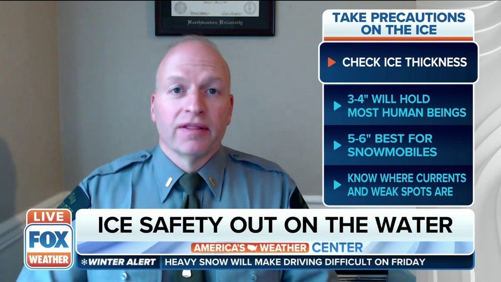 Lt. Gerald Thayer of the Southwest District of Michigan shares important ice safety tips with FOX Weather. 