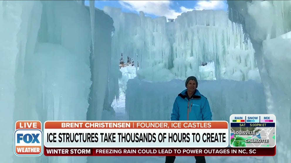 Brent Christensen, Founder of Ice Castles, says it takes thousands of hours to create these masterpieces. 