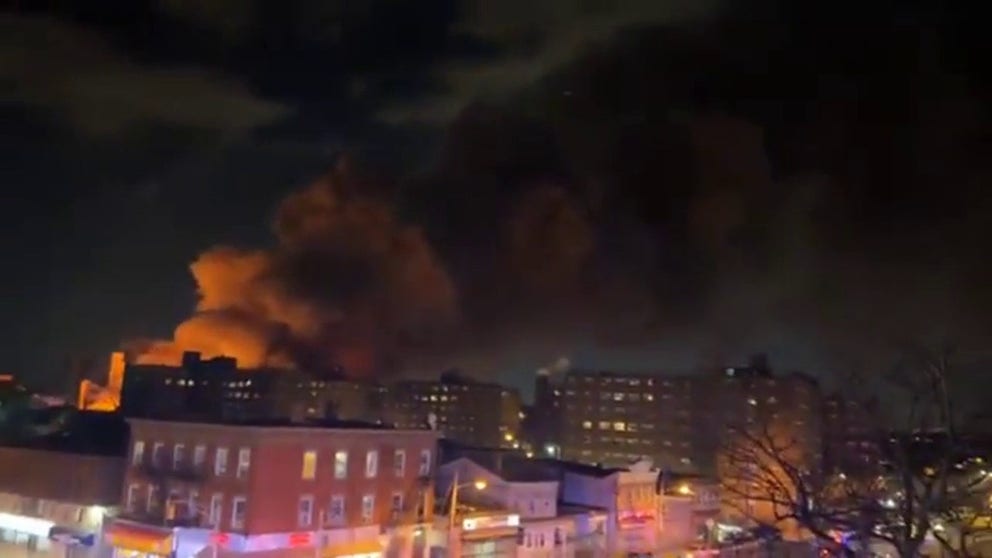 A massive fire broke out at a chemical plant in Passaic, New Jersey on Friday. Video from Mayor Hector Carlos Lora 