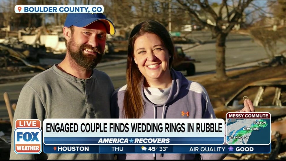 The Marshall Fire burned through 6,000 acres of land. It destroyed homes and left some people homeless. Reporter Evan Kugel for FOX 31 in Denver has more on a Boulder County family who returned in search of one specific item crucial to their marriage.