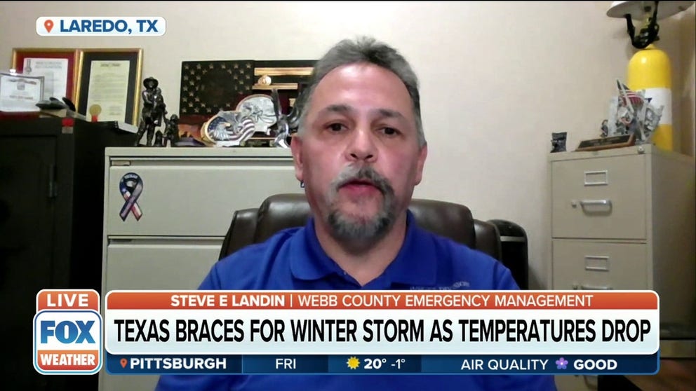 Steve E. Landin of the Webb County Emergency Management has been monitoring road conditions and advising people to stay inside as freezing temperatures, sleet and snow are possible for South Texas in the next 24 hours. 