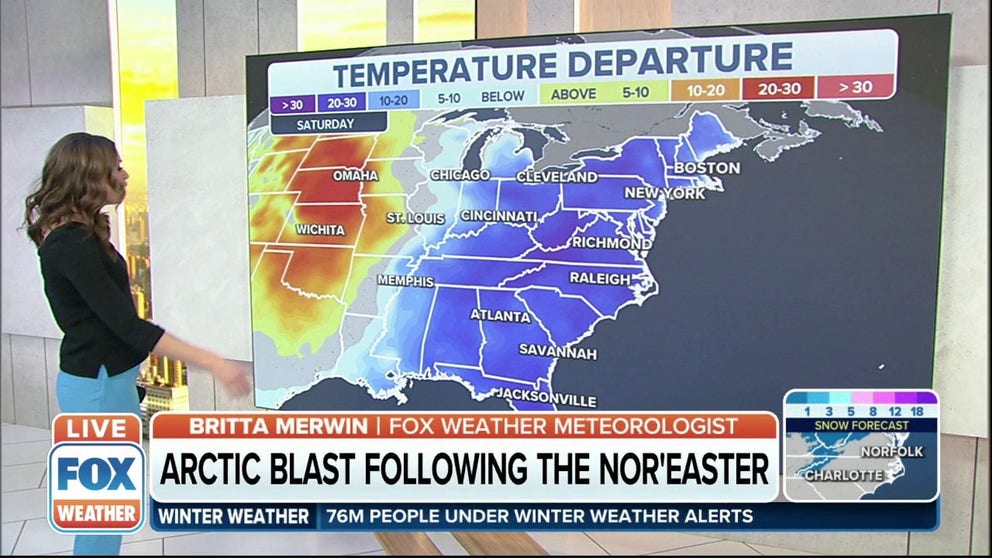 Eastern US to get hit with arctic blast following weekend nor'easter ...