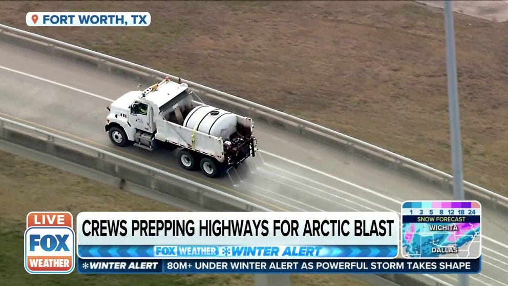 Texas begins preps for an arctic blast and an incoming winter storm that could produce ice.
