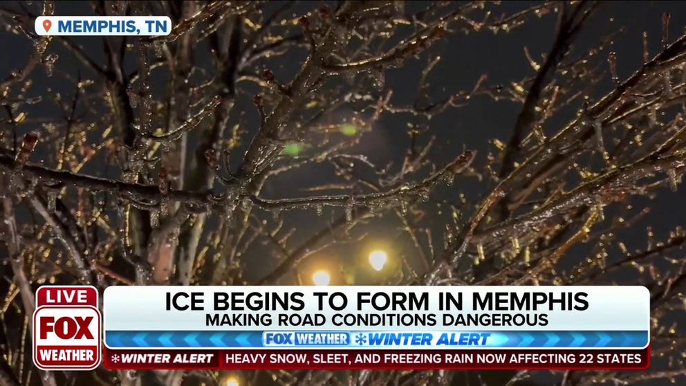 FOX Weather multimedia journalist Will Nunley is in Memphis, TN, and is calling this a 'pure ice event.'