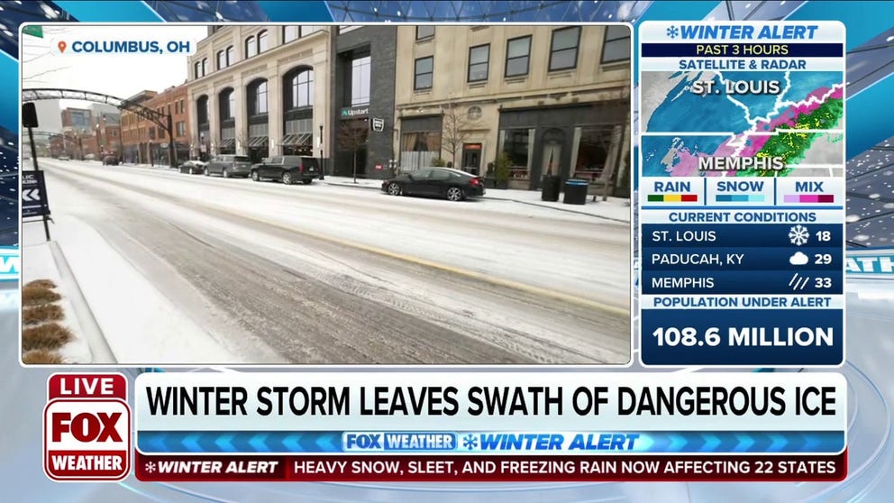 A major winter storm has unloaded snow and a dangerous amount of ice in Ohio. 