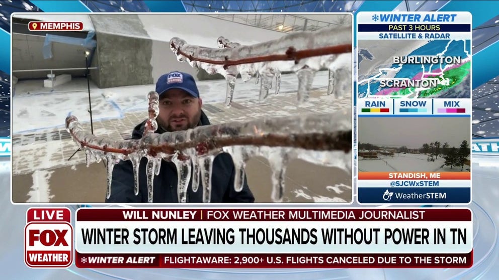 FOX Weather multimedia journalist Will Nunley is in Memphis where a winter storm is leaving thousands without power across Tennessee. 